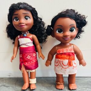 Disney Moana 2 Doll Set - Moana and Simea Sisters, Singing Friend Moana 14 Inch